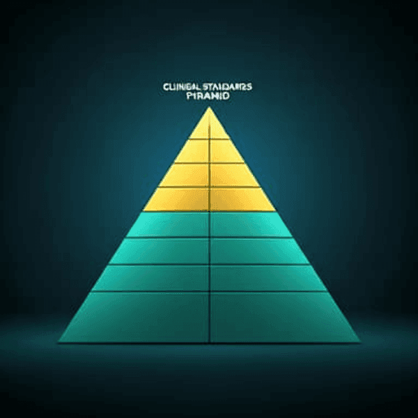 Clinical standards pyramid diagram