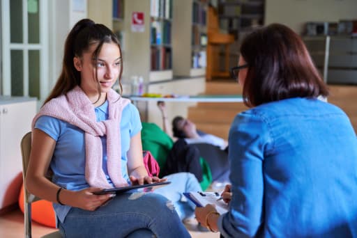 College students collaborating on campus