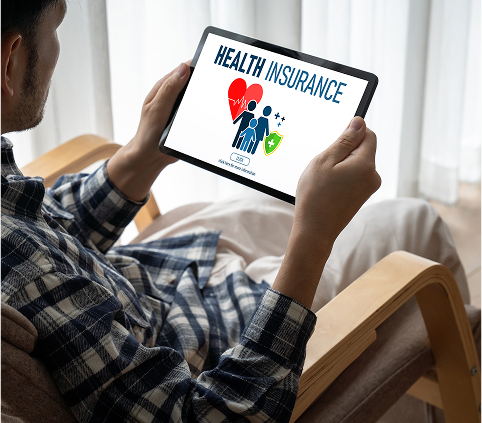 Insurance professional working