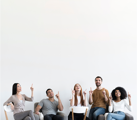Group of diverse people in a meeting